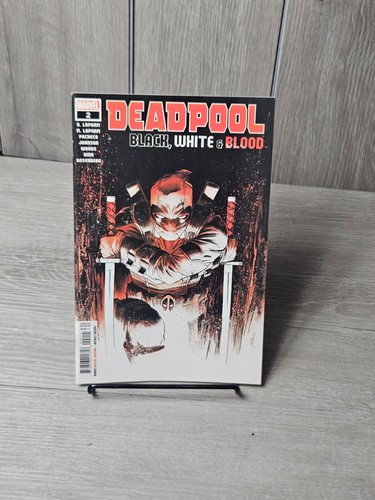 Deadpool black white blood - black,